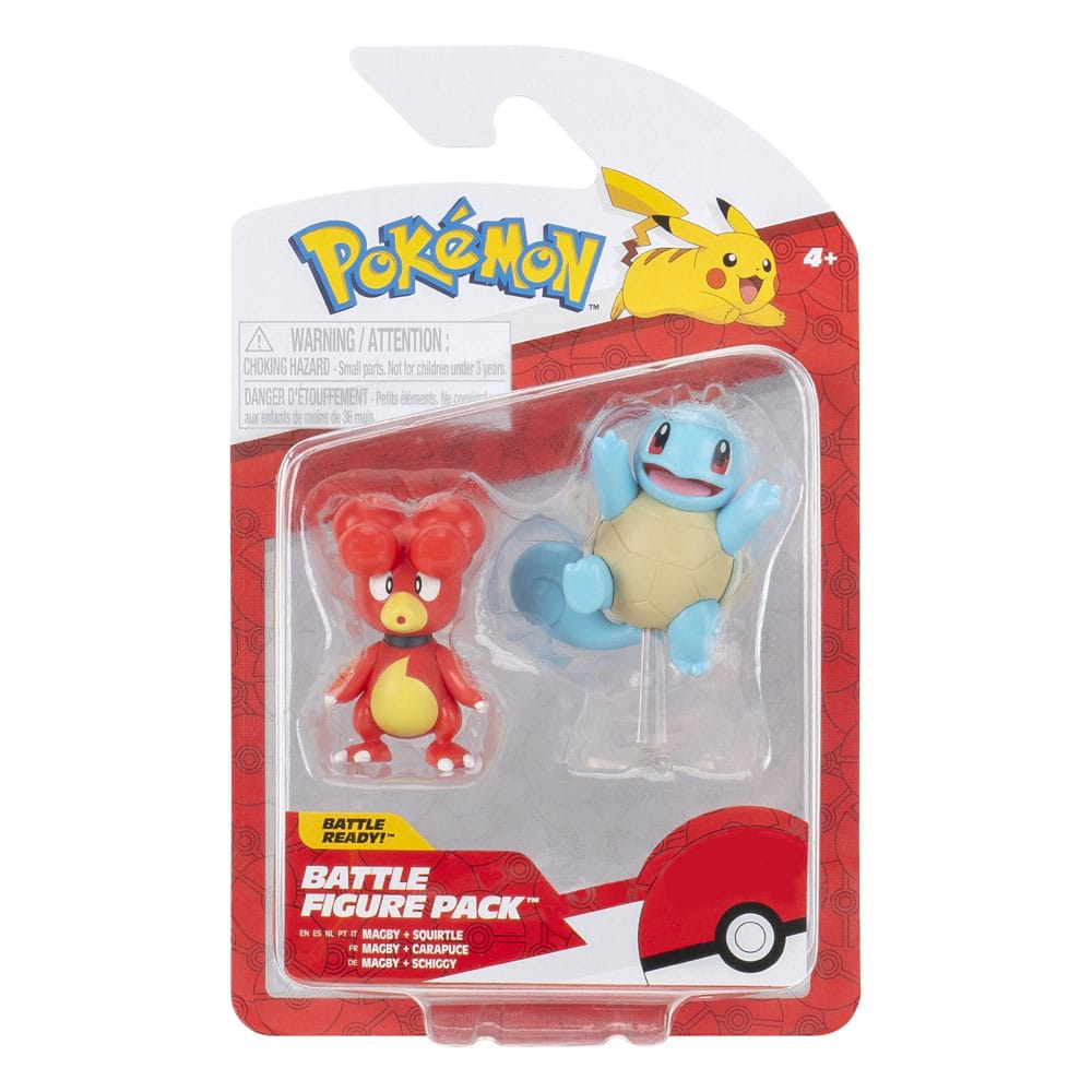 Pack 2 figurines Magby & Carapuce #5 - Pokémon - Battle figure