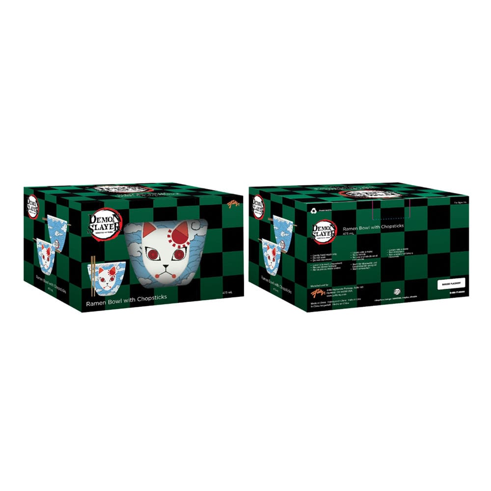 Bol à ramen avec baguettes Tanjiro Mask (473ml) - Demon Slayer: Kimetsu no Yaiba