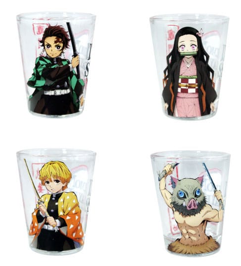 Pack de 4 verres à shot Groupe (59ml) - Demon Slayer: Kimetsu no Yaiba
