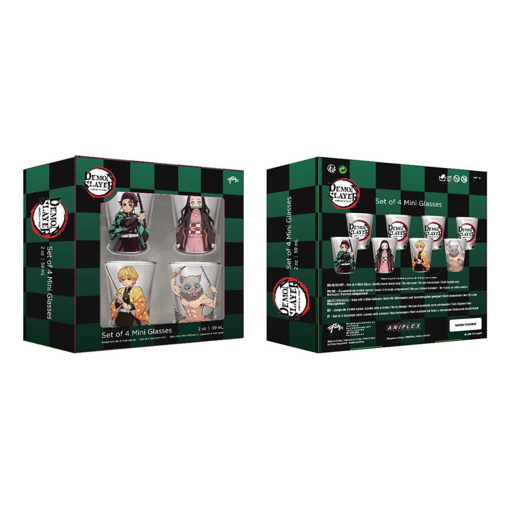Pack de 4 verres à shot Groupe (59ml) - Demon Slayer: Kimetsu no Yaiba