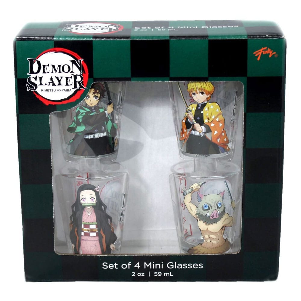 Pack de 4 verres à shot Groupe (59ml) - Demon Slayer: Kimetsu no Yaiba