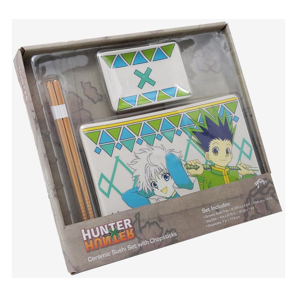 Plaque à Sushi et Baguettes ensemble céramique Gon & Killua - Hunter x Hunter
