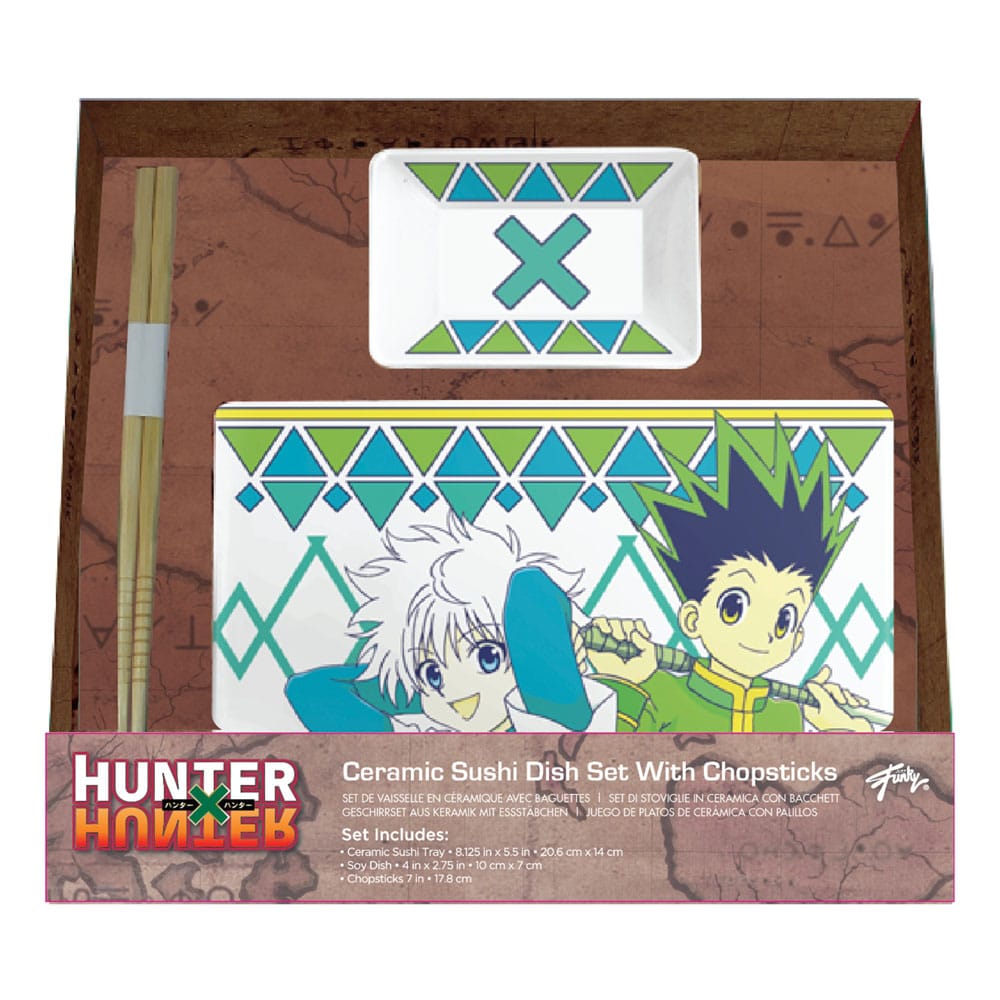 Plaque à Sushi et Baguettes ensemble céramique Gon & Killua - Hunter x Hunter