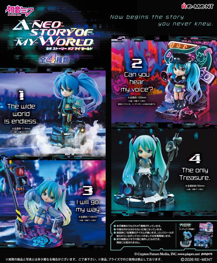 Mystery box figurine Hatsune Miku mini Neo Story - Hatsune Miku - Re-ment