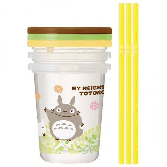 Set de 3 gobelets avec pailles coudées Mon Voisin Totoro - Studio Ghibli - Skater