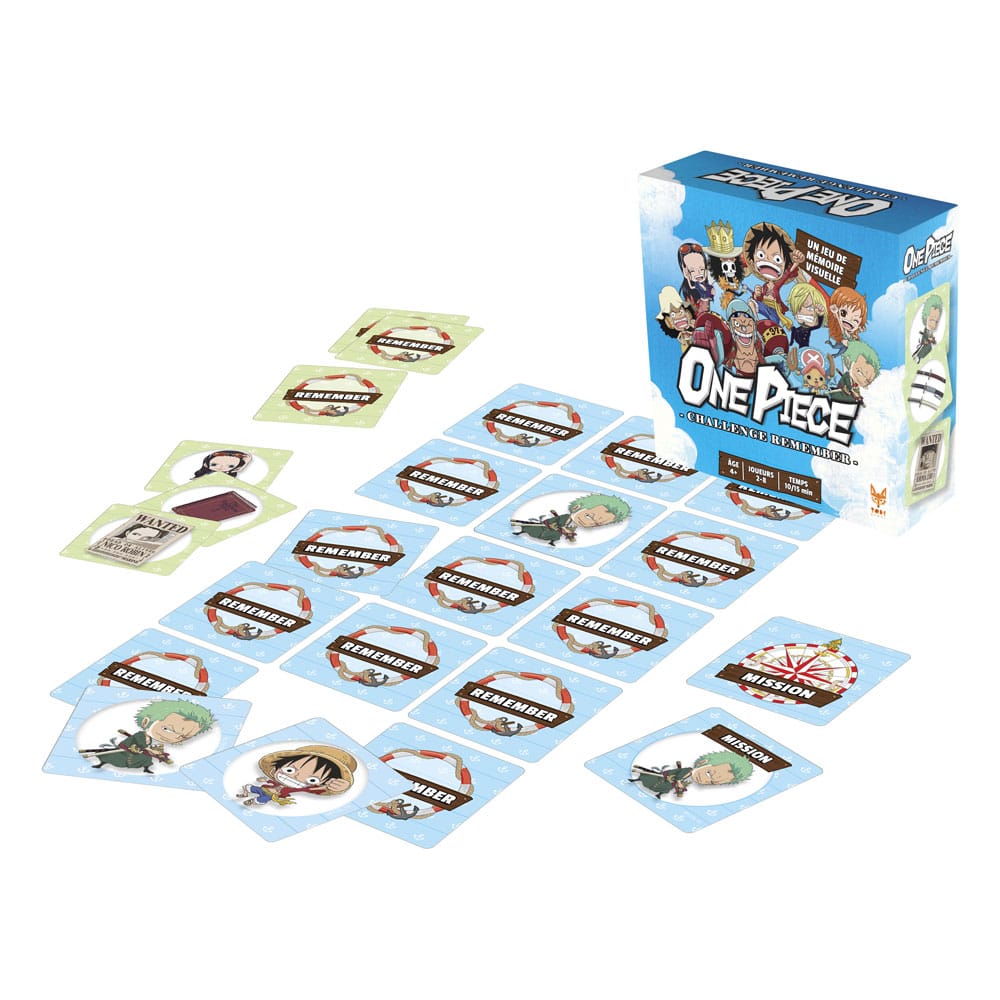 Jeu de cartes Remember Challenge (français) - One Piece