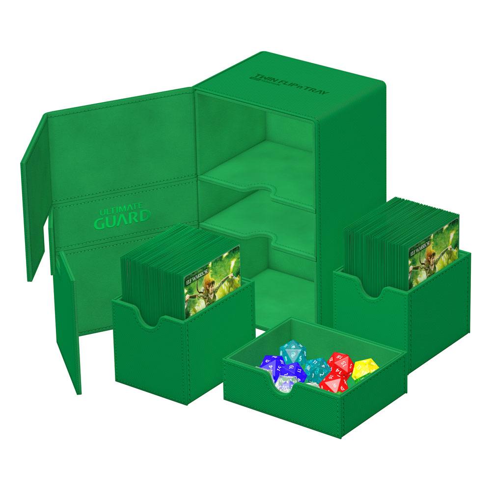 Twin Flip 'n' Tray 160+ XenoSkin Monocolor Vert - Ultimate Guard