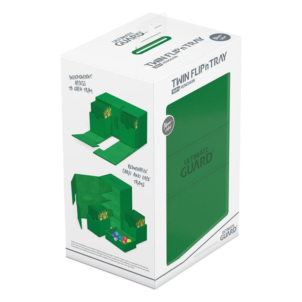 Twin Flip 'n' Tray 160+ XenoSkin Monocolor Vert - Ultimate Guard