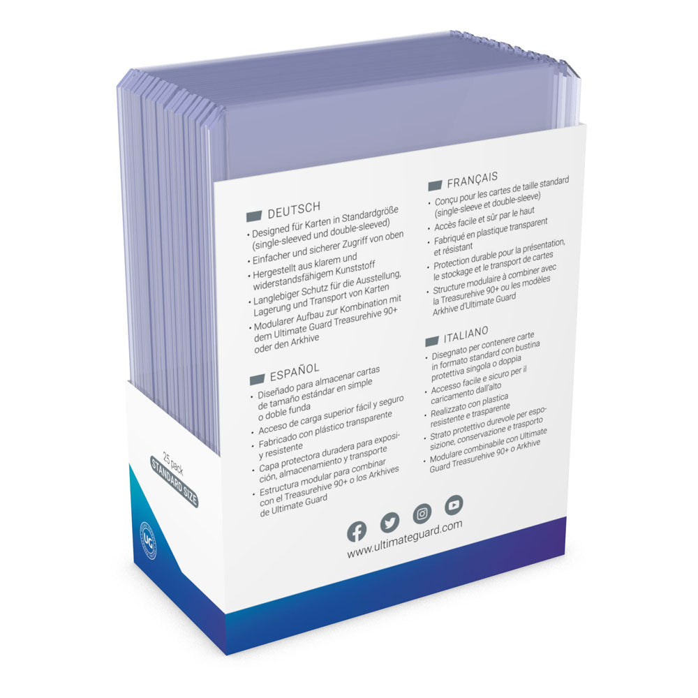 Toploader 35 pt Transparent (Pack de 25) - Ultimate Guard Card Covers
